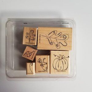 Stampin Up! 2003 Fall Whimsy Set of 6 mounted stamps